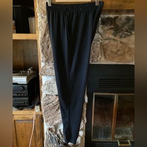 Nike men’s yoga dri-fit black knit joggers M? drawstring waist small hole